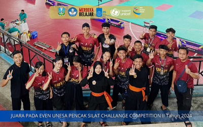 PRESTASI: SISWA SISWI SMAN PILANGKENCENG MEMBORONG JUARA PADA UNESA PENCAK SILAT CHALLANGE COMPETITION II